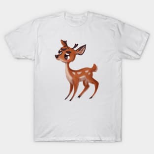 Cute Deer Drawing T-Shirt